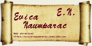 Evica Naumparac vizit kartica
